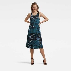 G-Star RAW A-Line Dungaree Camo Adjustable Waist Dress